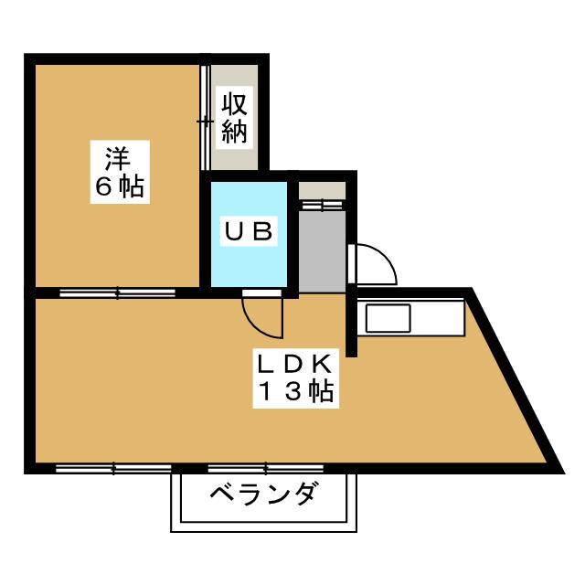 第二松戸グリーンハイツ(1LDK/5階)の間取り写真