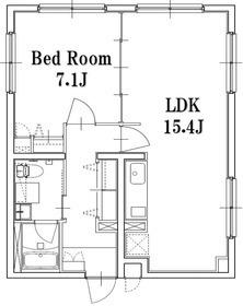 BARK LANE武蔵小山(1K/4階)の間取り写真