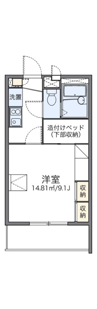 レオパレス多田4(1K/3階)の間取り写真