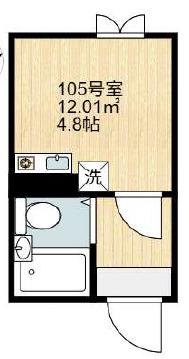 イル春日町(ワンルーム/3階)の間取り写真