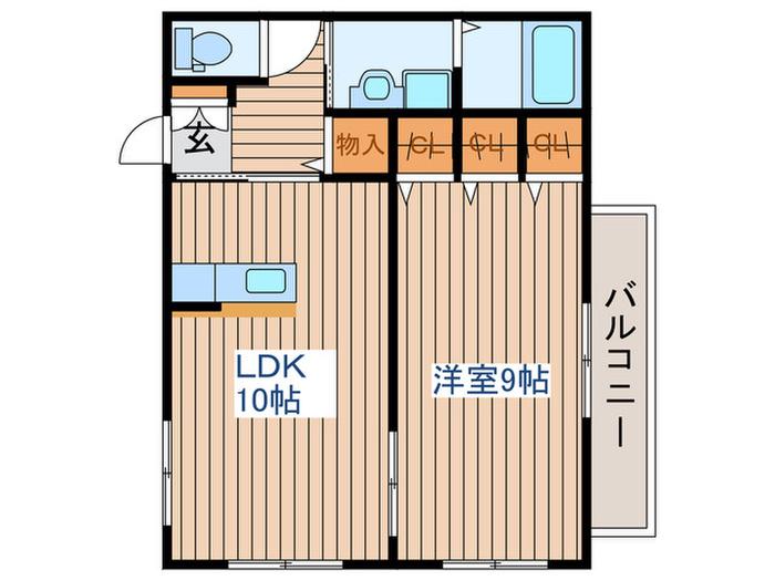 シャーメゾンコートC(1LDK/2階)の間取り写真