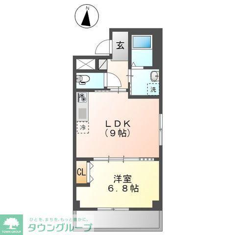 リリウム(1LDK/1階)の間取り写真