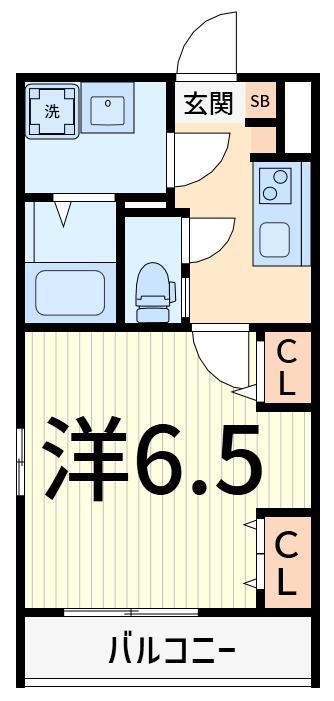 リブリ・葛飾区宝町二丁目(1K/1階)の間取り写真