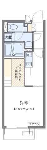 ミランダヒールコートII(ワンルーム/2階)の間取り写真