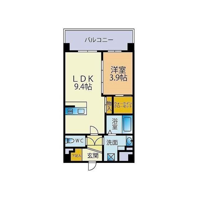 メゾン・ド・ボヌール(1LDK/5階)の間取り写真