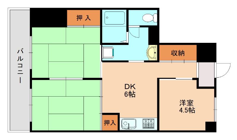 シャンテ老司(3DK/3階)の間取り写真