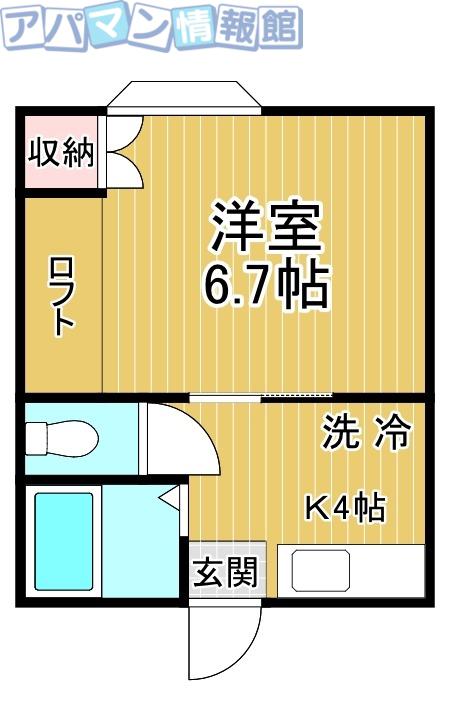第9レジデンス(1K/1階)の間取り写真