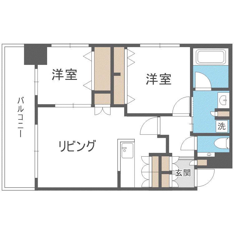 MJ SQUARE KOTONI(2LDK/5階)の間取り写真