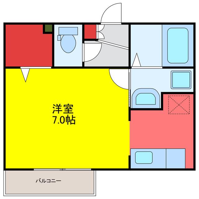アネシス・ヤマシタ(1K/1階)の間取り写真