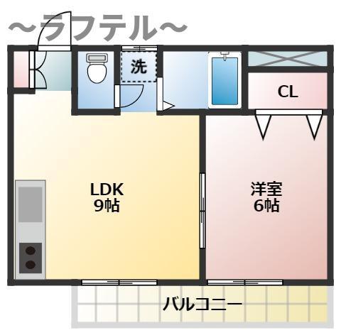 煉瓦館35(1DK/2階)の間取り写真