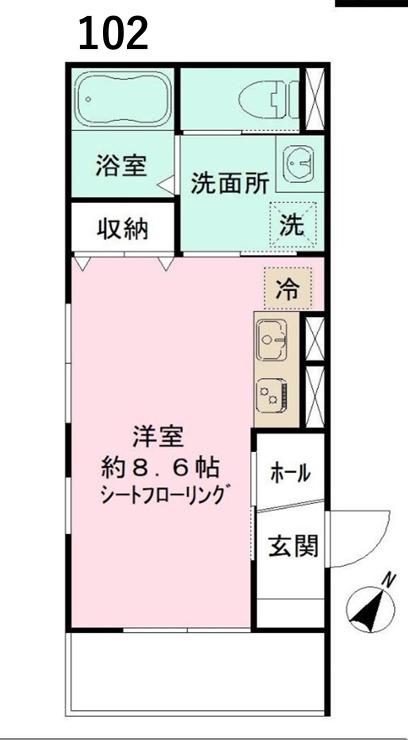 NIDO LARGO(ワンルーム/1階)の間取り写真
