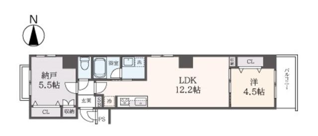 GRAND-M RE横浜大口(1SLDK/2階)の間取り写真