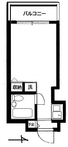 スカイコート宮崎台(ワンルーム/4階)の間取り写真
