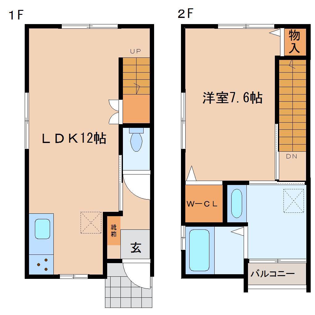 アクアスクエア(1LDK/1階)の間取り写真