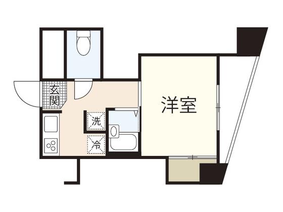 Bフォレスト天満町(1K/4階)の間取り写真