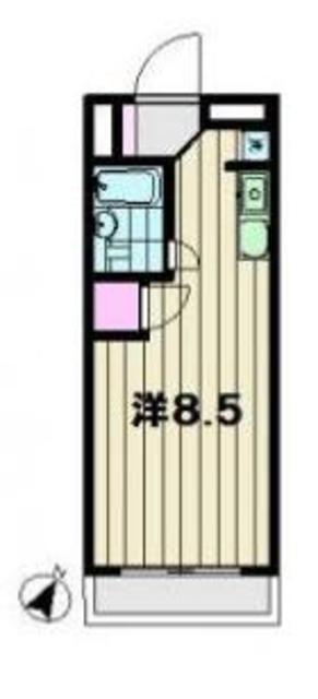 コンフィーコーポ(1K/3階)の間取り写真
