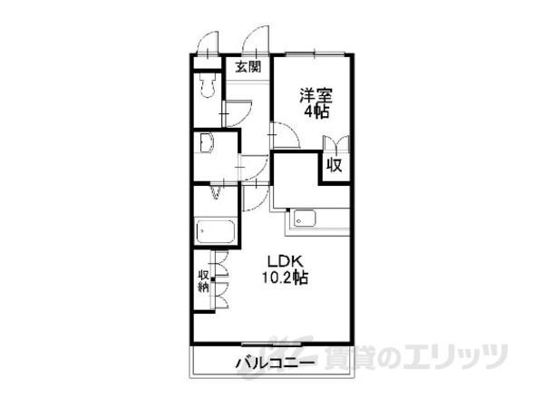 A&S・N(1LDK/2階)の間取り写真