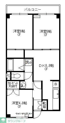 コーポラストマト(3LDK/2階)の間取り写真