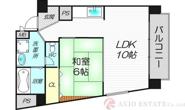 新大阪ハイツ(1LDK/11階)の間取り写真