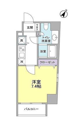 アリエルズ赤坂(1K/8階)の間取り写真