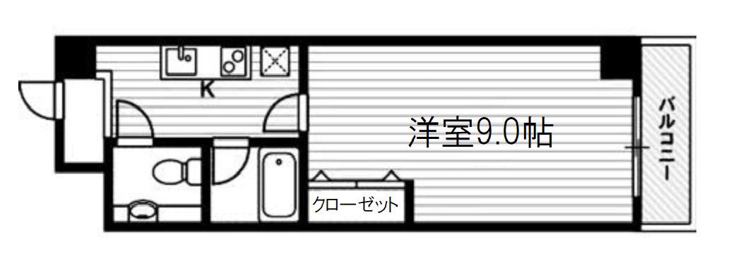 GRAN PINO立売堀(1K/9階)の間取り写真