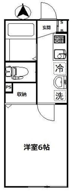 ルグラン武蔵野関町(1K/1階)の間取り写真