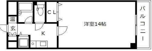 ロックシャローズ博多(1K/7階)の間取り写真