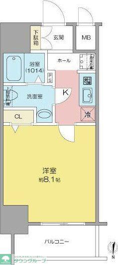 SHOKEN RESIDENCE名古屋サウス(1K/4階)の間取り写真