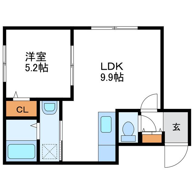コージィープレイス206(1LDK/4階)の間取り写真