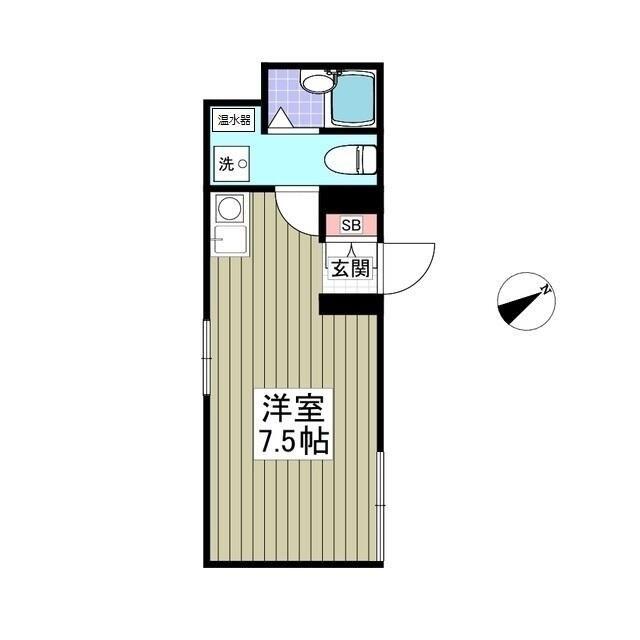 COCOFLAT 田端I(ワンルーム/2階)の間取り写真