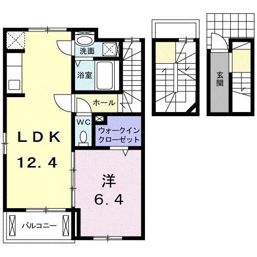 マージーサイドB(1LDK/3階)の間取り写真