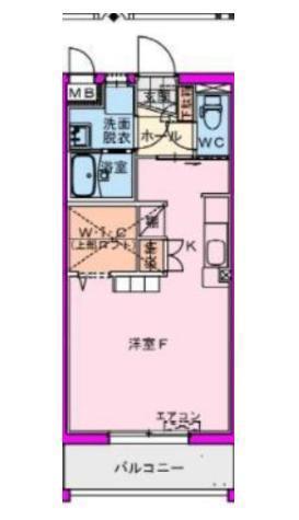 SKY BLUE H(ワンルーム/2階)の間取り写真