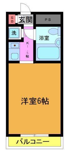 TOP行徳第5(ワンルーム/1階)の間取り写真