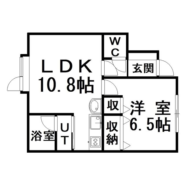 コンフォート星が浦NO.1(1LDK/1階)の間取り写真