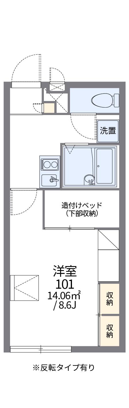 レオパレスヴィラ東加古川(1K/2階)の間取り写真