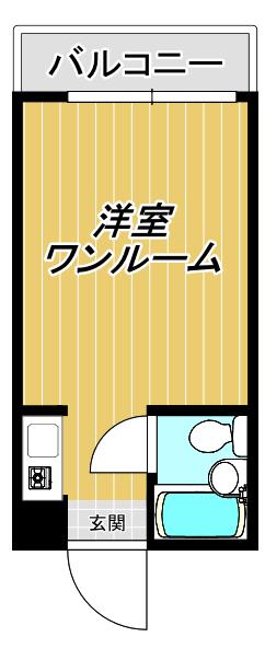 DO九条II(1K/5階)の間取り写真