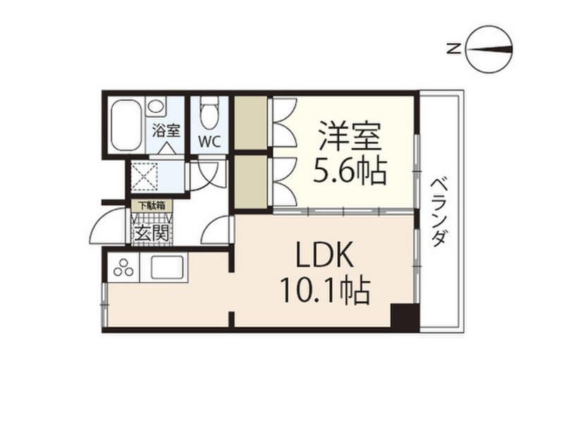 VERONA中庄駅前(1LDK/3階)の間取り写真