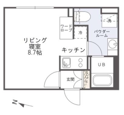 PASEO代々木(1K/4階)の間取り写真