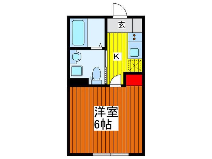 グレイシア川口(1K/3階)の間取り写真