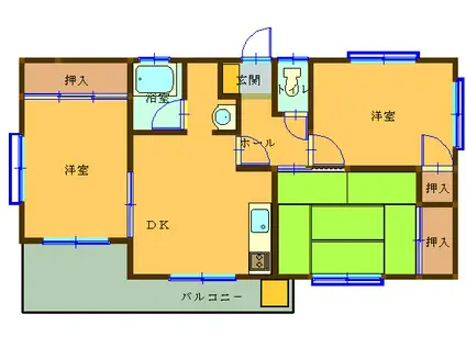 マルワハイツ 203号(3DK/2階)の間取り写真