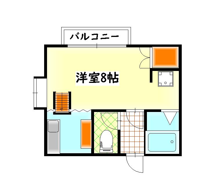 パラドール21(1K/2階)の間取り写真