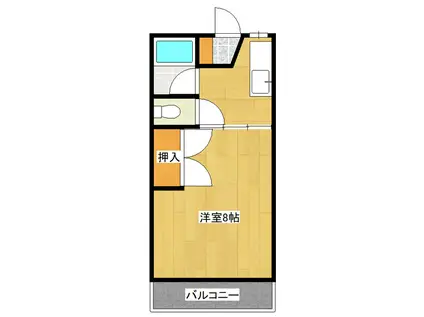 レジデンス吉田ケ丘(ワンルーム/1階)の間取り写真