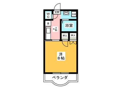 コンフォート上野(1K/1階)の間取り写真