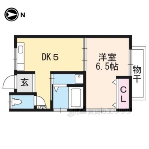 ハイツ和泉(1DK/2階)の間取り写真