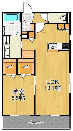 CONCERT HARUHI(1LDK/1階)の間取り写真