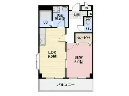 LIMPIA垂木(1LDK/1階)の間取り写真