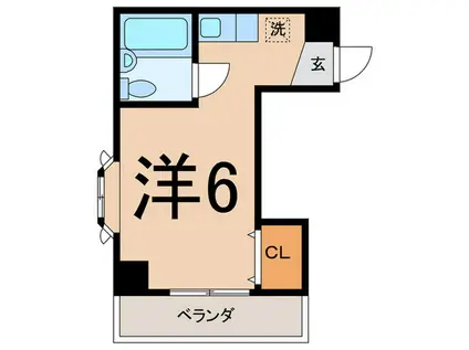 グランデュール高橋(ワンルーム/3階)の間取り写真