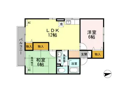 ピュアメゾンC(2LDK/1階)の間取り写真