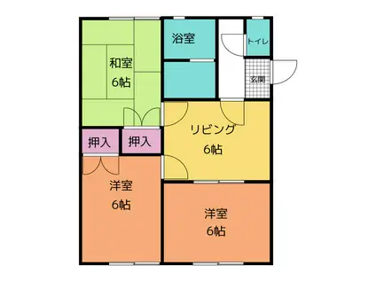 ヴェルデ駿河台(3DK/1階)の間取り写真