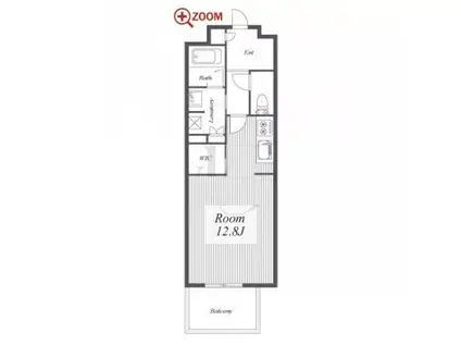 ロイヤルパークスERささしま(ワンルーム/5階)の間取り写真